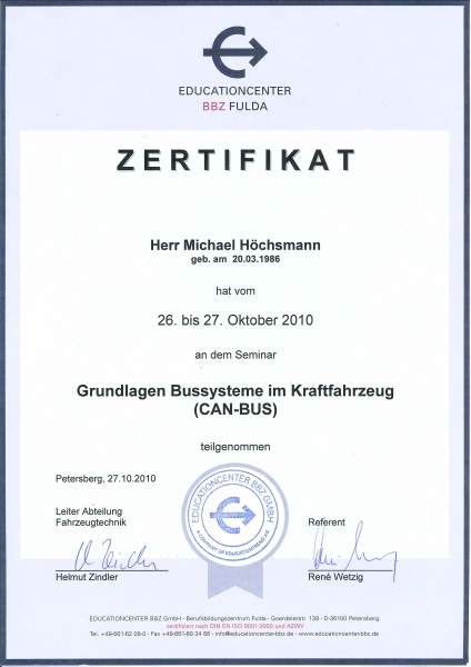 CAN-BUS - Michael Höchsman - 27.10.10