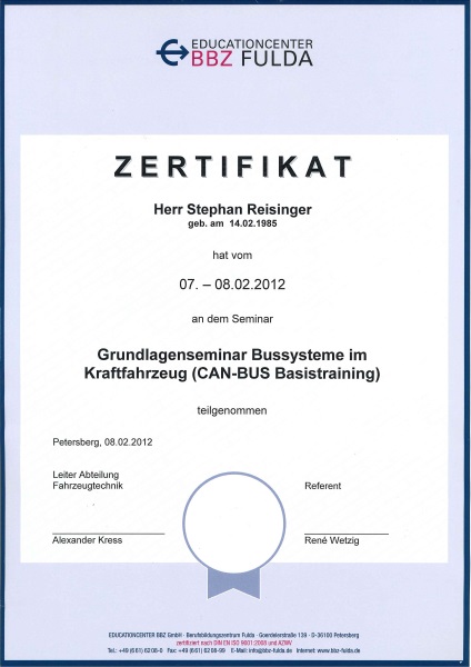 CAN-BUS - Stephan Reisinger - 08.02.12