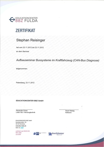 CAN-BUS - Stephan Reisinger - 23.11.12
